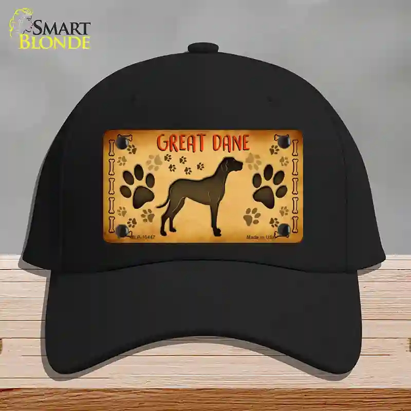 HAT03-MLP-10447 Great Dane Novelty License Plate Hat, Cotton - Black