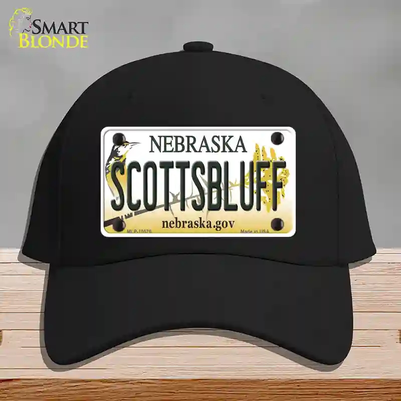 HAT03-MLP-10576 Scottsbluff Nebraska Novelty License Plate Hat, Cotton - Black