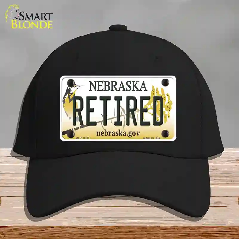 HAT03-MLP-10588 Retired Nebraska Novelty License Plate Hat, Cotton - Black