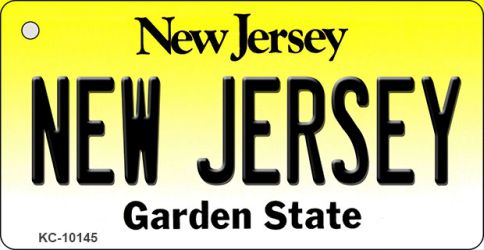 KC-10145 1.5 x 3 in. New Jersey State License Plate Key Chain
