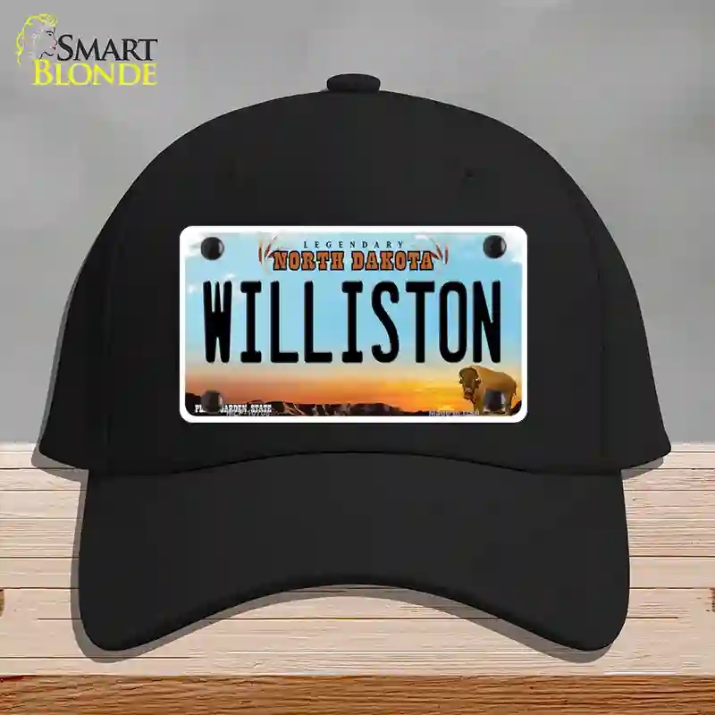 HAT03-MLP-10708 Williston North Dakota Novelty License Plate Hat, Cotton - Black