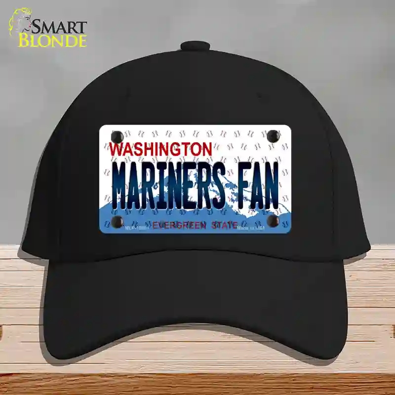 HAT03-MLP-10801 Mariners Fan Washington Novelty License Plate Hat, Cotton - Black