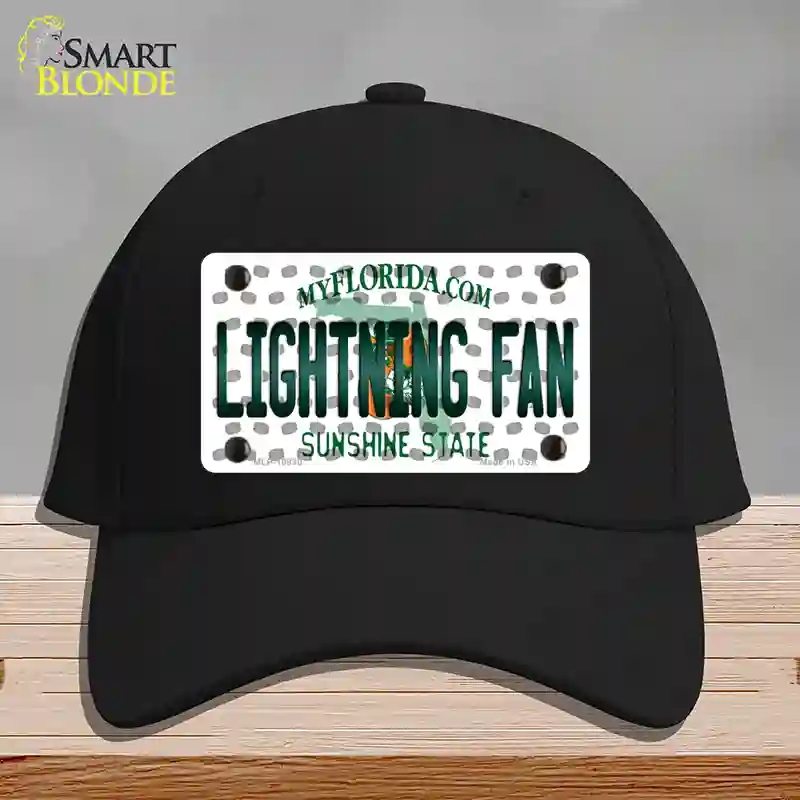 HAT03-MLP-10830 Lightning Fan Florida Novelty License Plate Hat, Cotton - Black