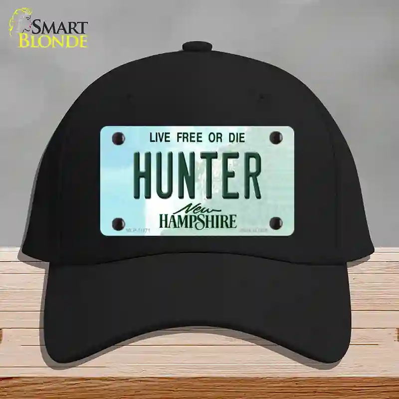 HAT03-MLP-11171 Hunter   Hampshire State Novelty License Plate Hat, Cotton - Black