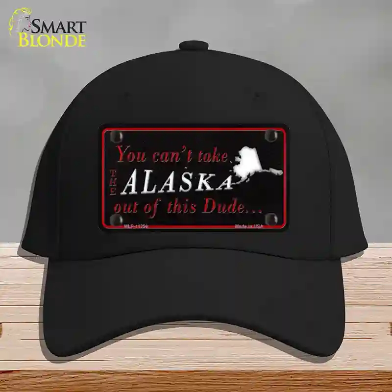 HAT03-MLP-11256 Alaska Dude Novelty License Plate Hat, Cotton - Black