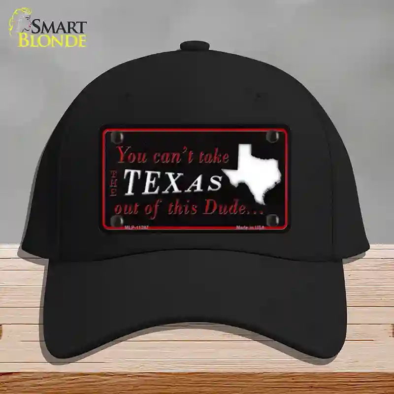 HAT03-MLP-11297 Texas Dude Novelty License Plate Hat, Cotton - Black