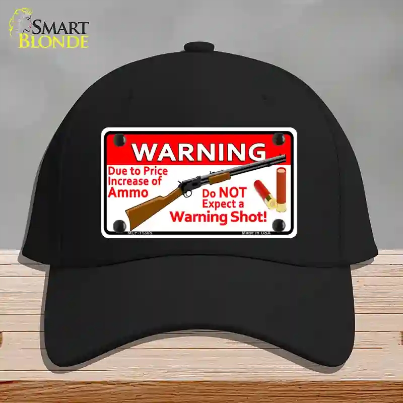 HAT03-MLP-11308 Do Not Expect a Warning Shot Novelty License Plate Hat, Cotton - Black
