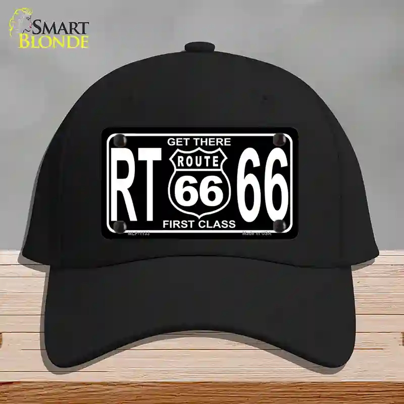 HAT03-MLP-1133 Get There 1st Class Novelty License Plate Hat, Cotton - Black