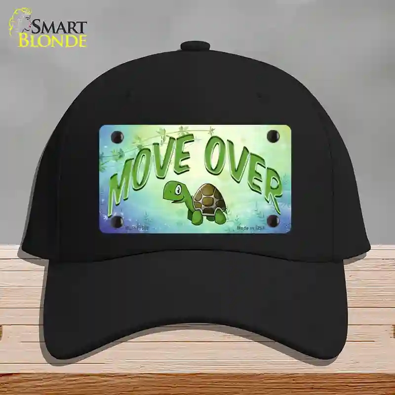 HAT03-MLP-11565 Move Over Novelty License Plate Hat, Cotton - Black