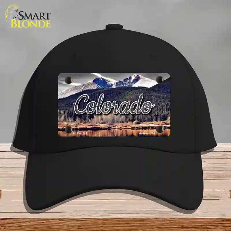 HAT03-MLP-11589 Colorado Forest & Mountains State Novelty License Plate Hat, Cotton - Black