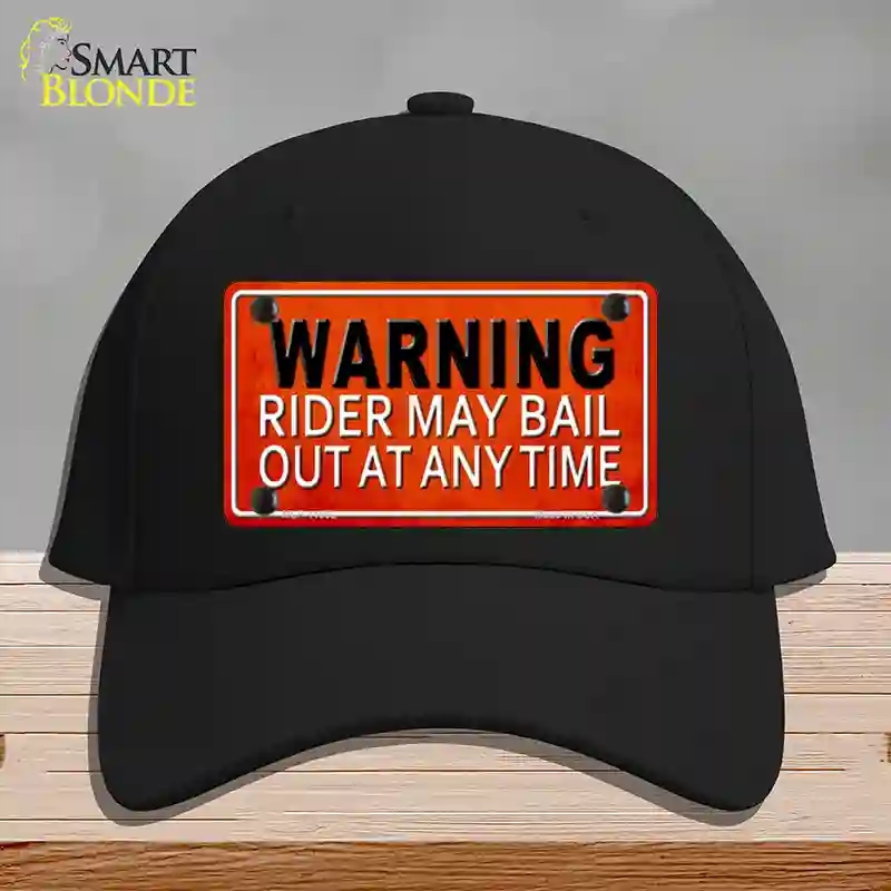 HAT03-MLP-11662 Rider May Bail Novelty License Plate Hat, Cotton - Black