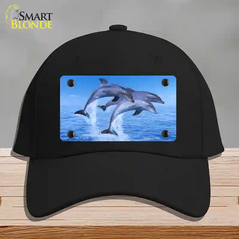 HAT03-MLP-1186 Dolphins Novelty License Plate Hat, Cotton - Black