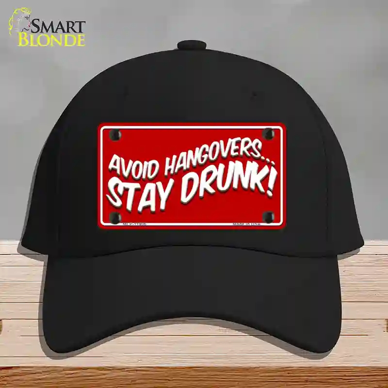 HAT03-MLP-11906 Avoid Hangovers Novelty License Plate Hat, Cotton - Black