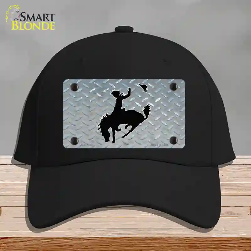 HAT03-MLP-1230 Bucking Bronco Novelty License Plate Hat, Cotton - Black