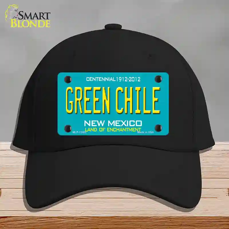 HAT03-MLP-12502 Green Chile   Mexico Novelty License Plate Hat, Cotton - Black