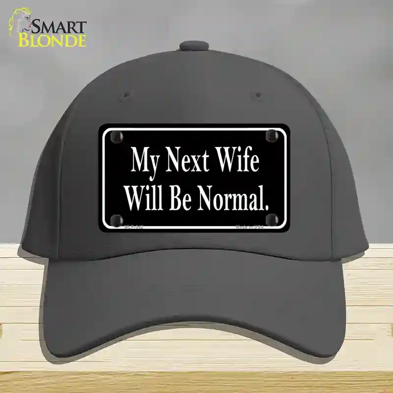 HAT04-MLP-042 My Next Wife Novelty License Plate Hat, Cotton - Charcoal