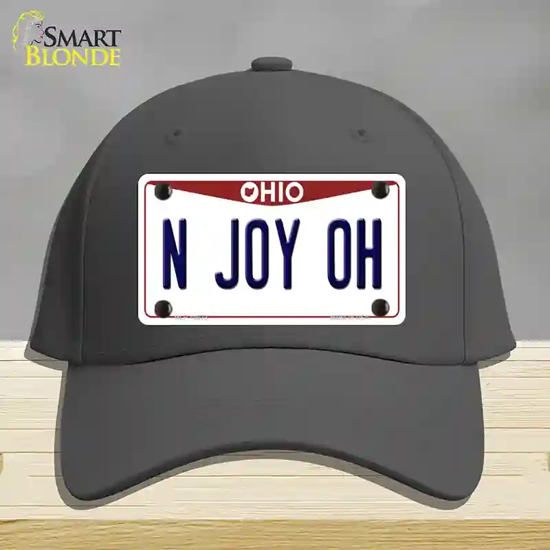 HAT04-MLP-10073 N Joy OH Ohio Novelty License Plate Hat, Cotton - Charcoal