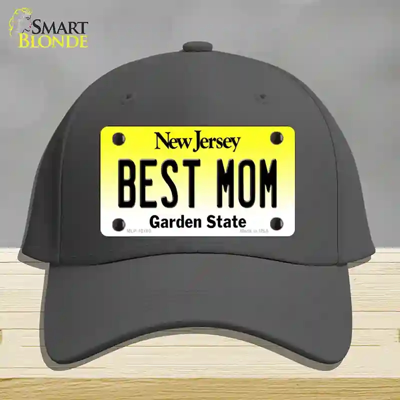HAT04-MLP-10180 Best Mom   Jersey Novelty License Plate Hat, Cotton - Charcoal