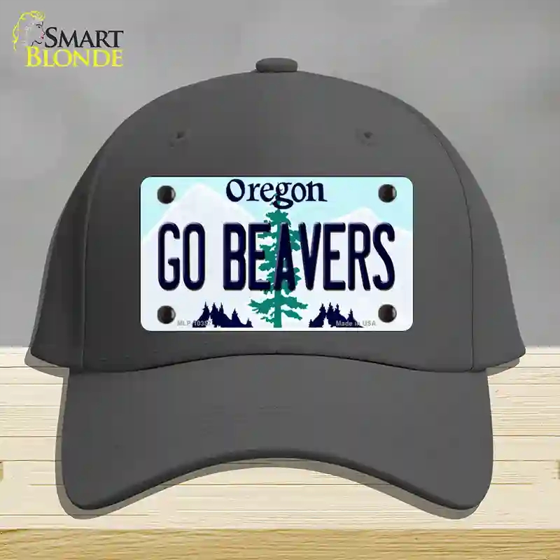 HAT04-MLP-10357 Go Beavers Oregon Novelty License Plate Hat, Cotton - Charcoal