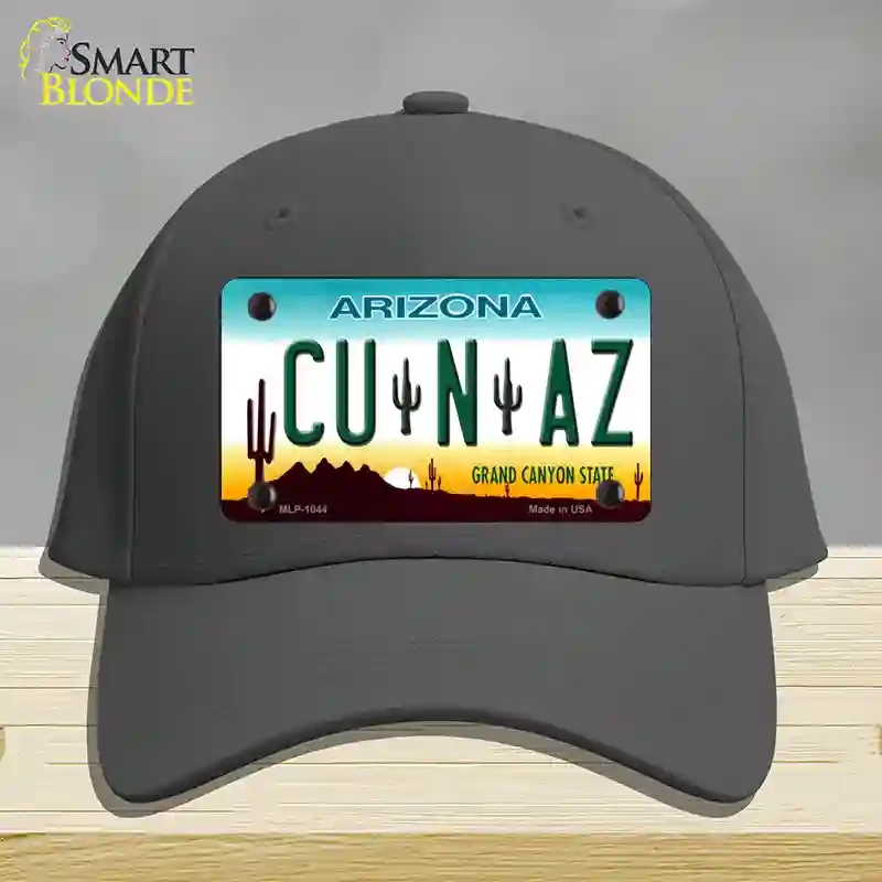HAT04-MLP-1044 Cu N Az Novelty License Plate Hat, Cotton - Charcoal