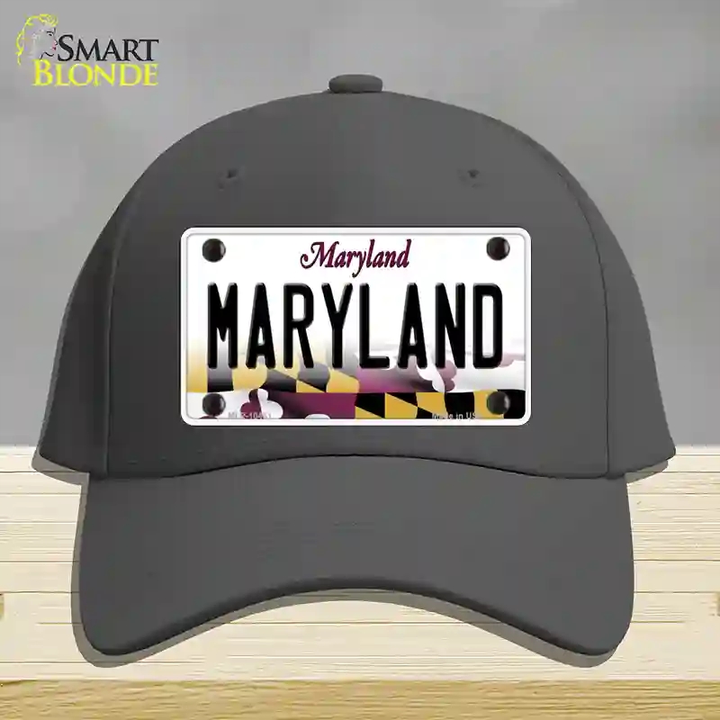 HAT04-MLP-10461 Maryland State MD Novelty License Plate Hat, Cotton - Charcoal
