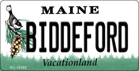 KC-10392 1.5 x 3 in. Biddeford Maine State License Plate Key Chain