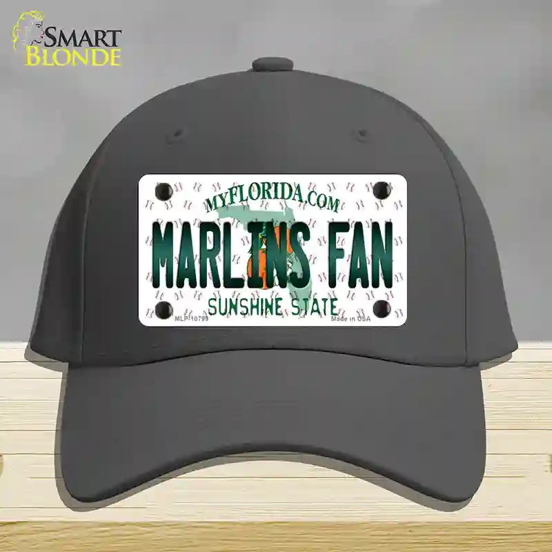 HAT04-MLP-10799 Marlins Fan Florida Novelty License Plate Hat, Cotton - Charcoal