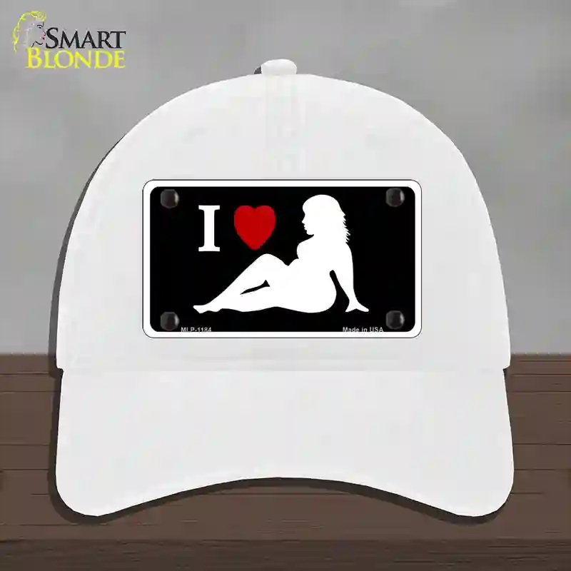 HAT14-MLP-1184 Full Figured Women Novelty License Plate Hat, Unconstructed Cotton - White