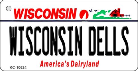 KC-10624 Wisconsin Dells License Plate Novelty Key Chain