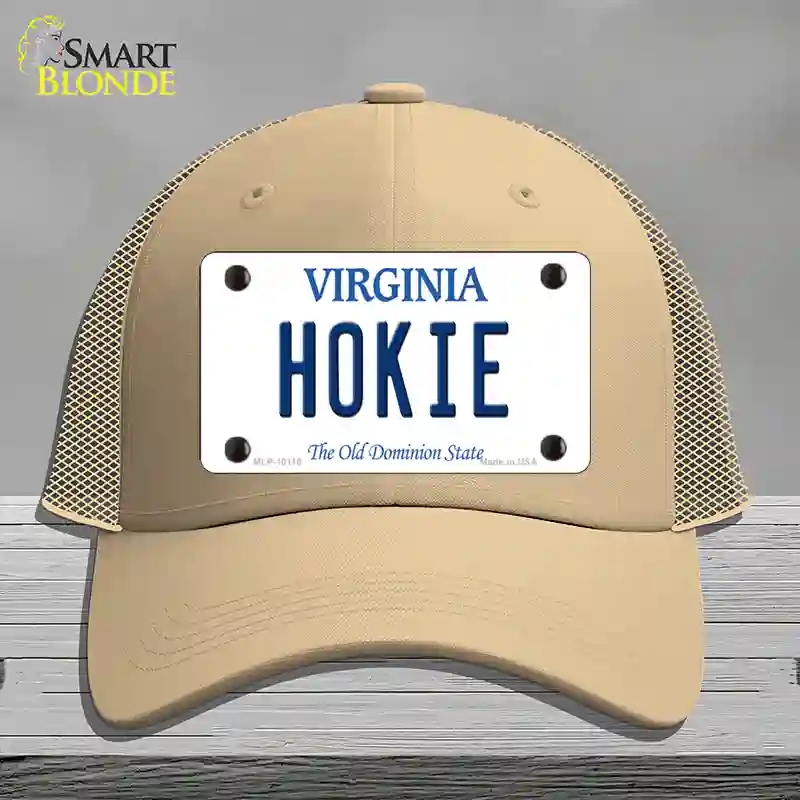 HAT15-MLP-10116 Hokie Virginia Novelty License Plate Hat, Mesh - Khaki