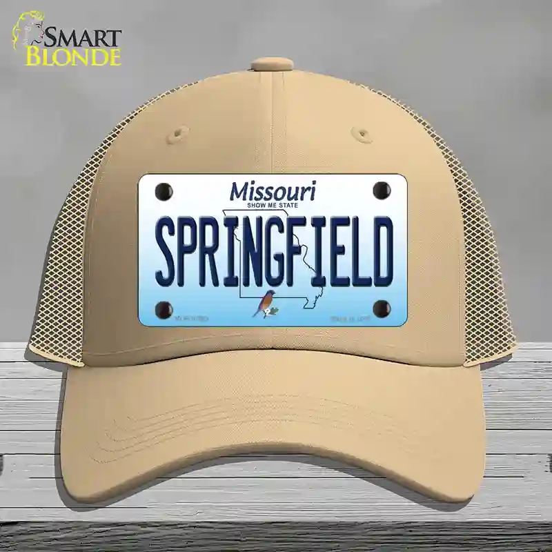 HAT15-MLP-10243 Springfield Missouri Novelty License Plate Hat, Mesh - Khaki