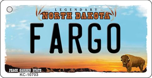 KC-10703 Fargo North Dakota State License Plate Key Chain