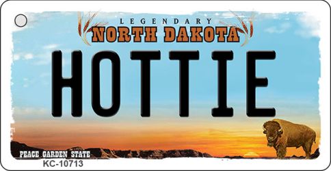 KC-10713 Hottie North Dakota State License Plate Key Chain