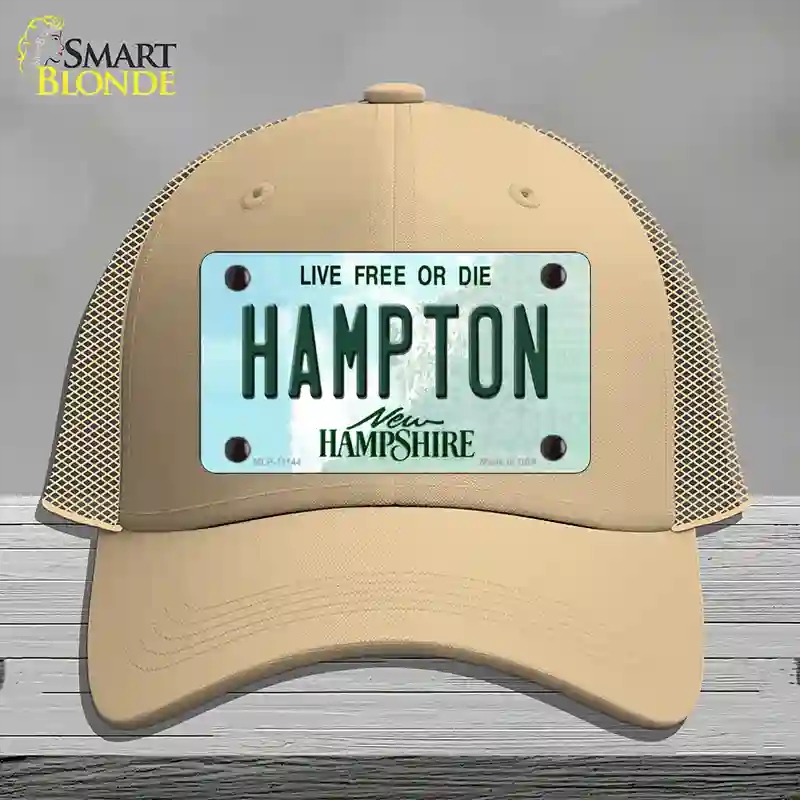 HAT15-MLP-11144 Hampton   Hampshire State Novelty License Plate Hat, Mesh - Khaki