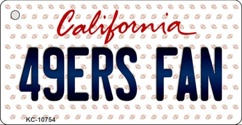 KC-10754 49ers Fan California State License Plate Key Chain