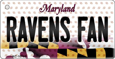 KC-10765 Ravens Fan Maryland State License Plate Key Chain