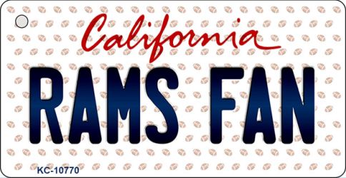 KC-10770 Rams Fan California State License Plate Key Chain