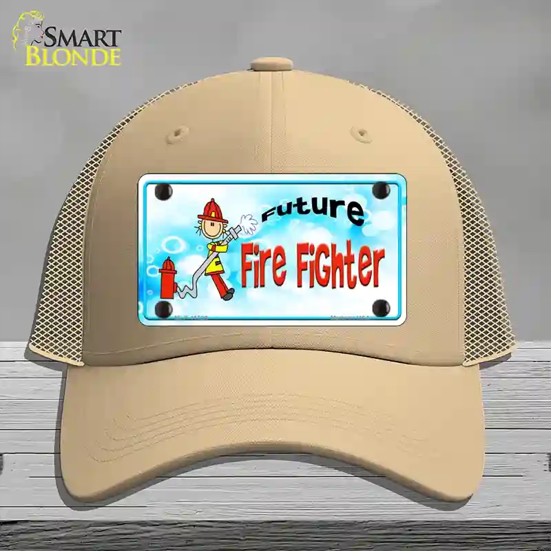 HAT15-MLP-11539 Future Fire Fighter Novelty License Plate Hat, Mesh - Khaki