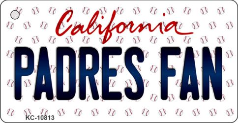 KC-10813 Padres Fan California State License Plate Key Chain