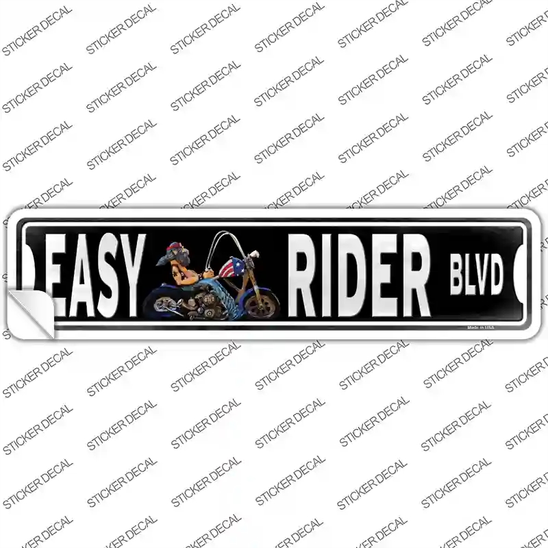 K-1472s-S Easy Rider Novelty Narrow Sticker Decal, Small