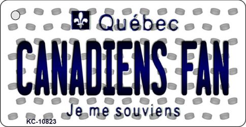 KC-10823 Canadiens Fan Quebec State License Plate Key Chain