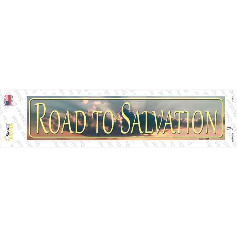 K-377s-M Road to Salvation Novelty Narrow Sticker Decal, Medium