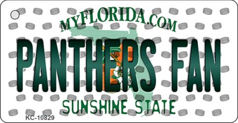 KC-10829 Panthers Fan Florida State License Plate Key Chain
