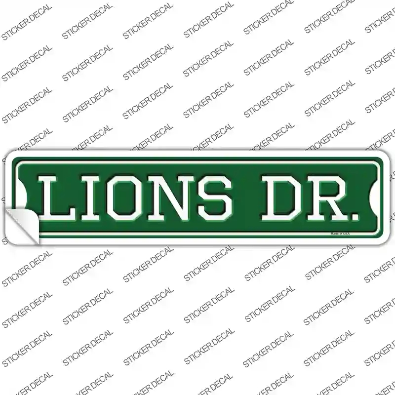K-961s-XL Lions Dr Novelty Narrow Sticker Decal, Extra Large