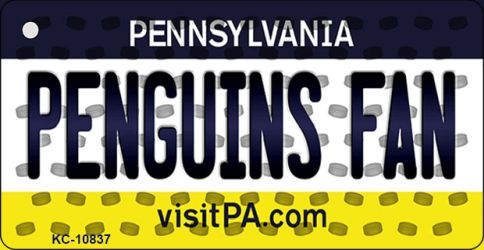 KC-10837 Penguins Fan Pennsylvania State License Plate Key Chain