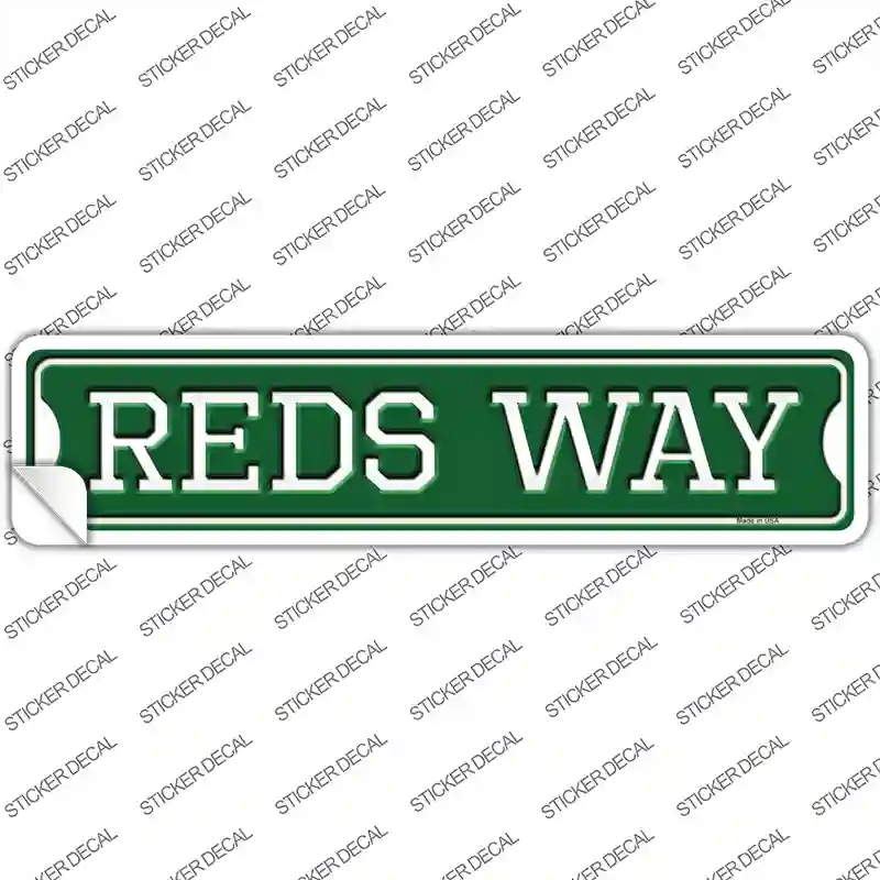 K-999s-XL Reds Way Novelty Narrow Sticker Decal, Extra Large