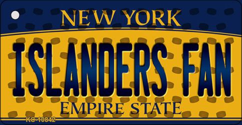 KC-10842 Islanders Fan New York State License Plate Key Chain