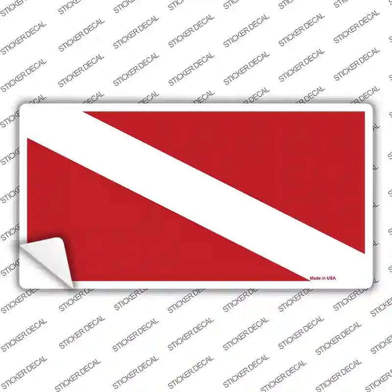 LP-082s-XL Diving Flag Novelty Sticker Decal, Extra Large