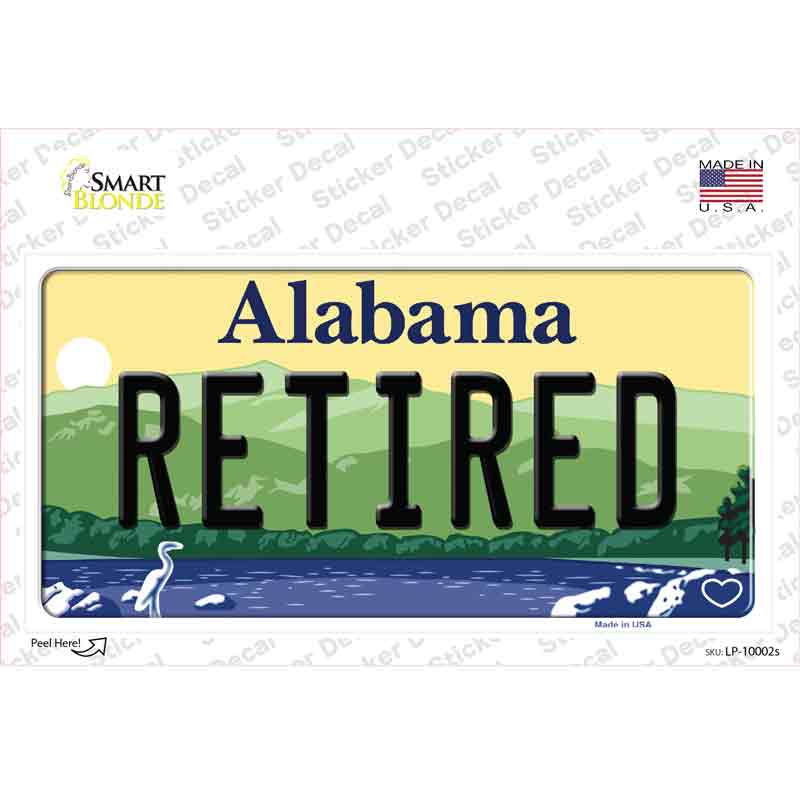 LP-10002s-M Retired Alabama Novelty Sticker Decal, Medium