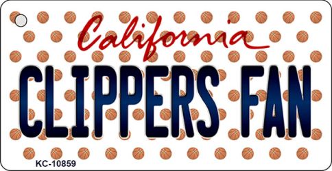 KC-10859 Clippers Fan California State License Plate Key Chain
